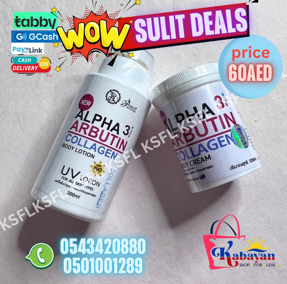 ALPHA ARBUTIN COLLAGEN BODY LOTION + BODY CREAM - Image 1
