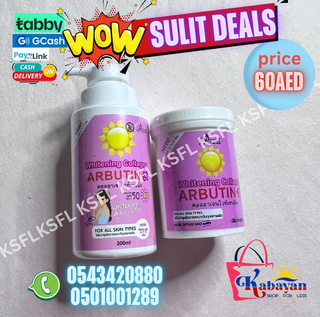 PERFECT WHITENING COLLAGEN ARBUTIN LOTION + CREAM - Image 1