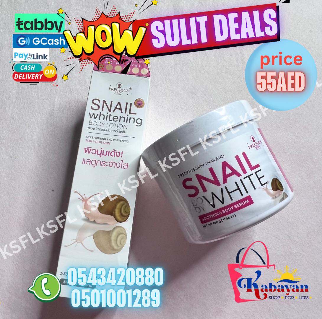 PRECIOUS SKIN SNAIL WHITENING BODY LOTION + BODY SERUM - Image 1