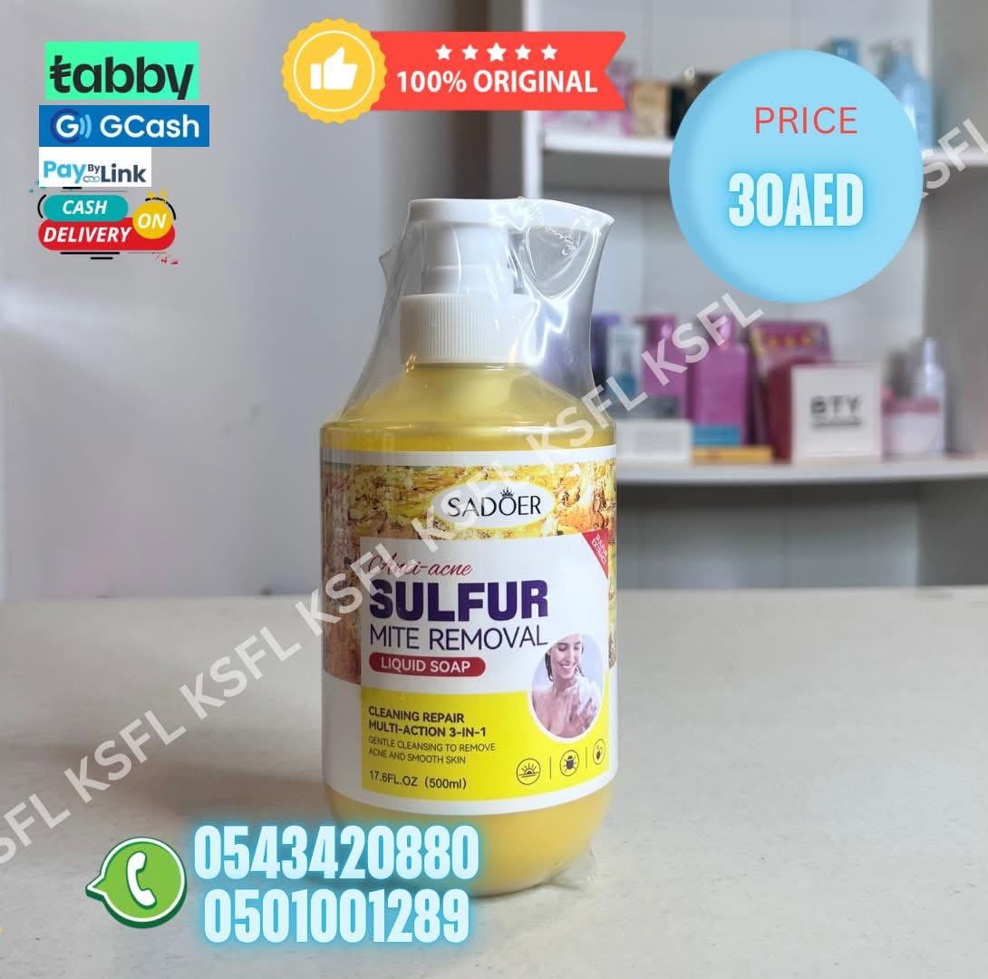 SADOER ANTI-ACNE SULFUR MITE REMOVAL LIQUID SOAP - Image 1