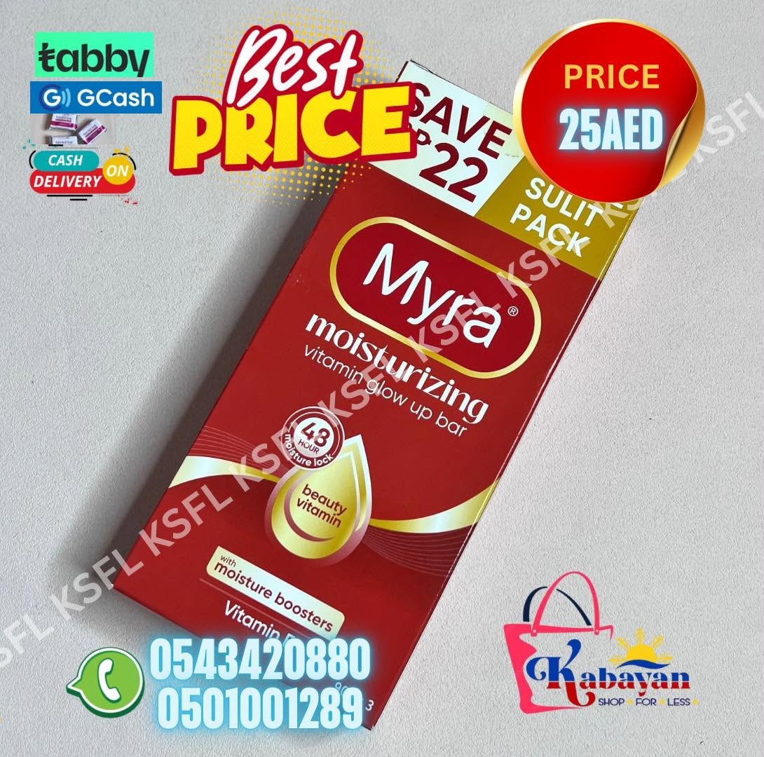 MYRA MOISTURIZING VITAMIN GLOW UP BAR SOAP MOISTURE BOOSTER
