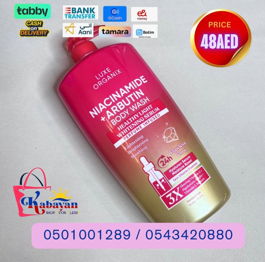 LUXE ORGANIX NIACINAMIDE + ARBUTIN BODY WASH - Image 1