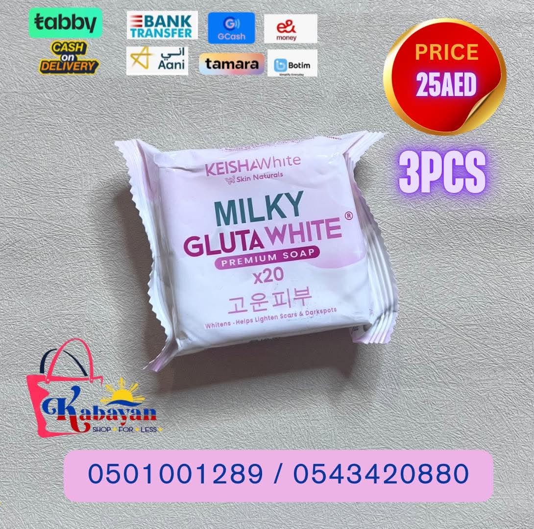 KEISHA WHITE MILKY GLUTAWHITE PREMIUM SOAP - Image 1