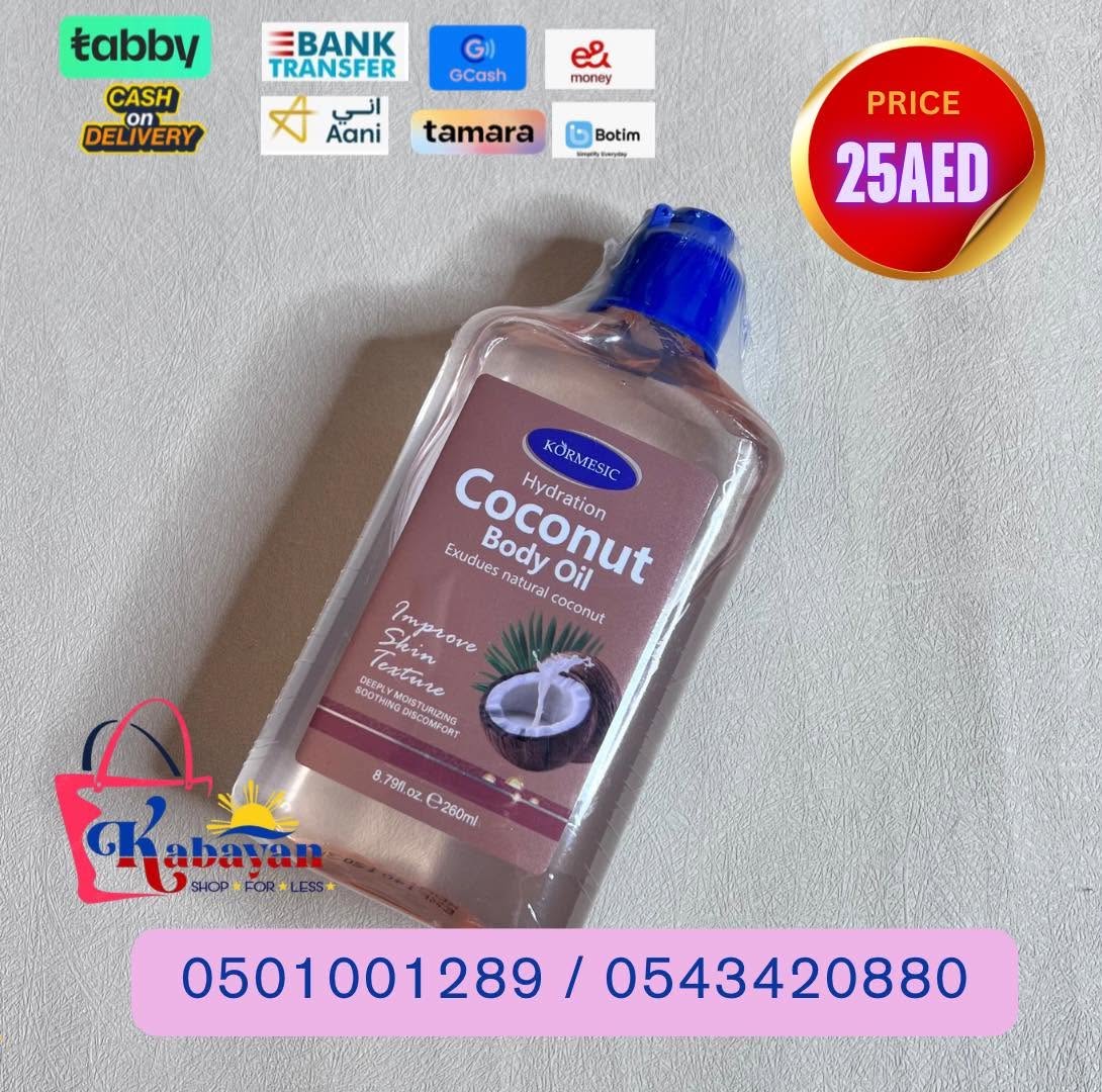 KORMESIC COCONUT BODY OIL IMPROVE SKIN TEXTURE - Image 1