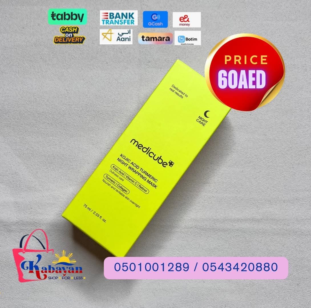 MEDICUBE KOJIC ACID TURMERIC NIGHT WRAPPING MASK - Image 1